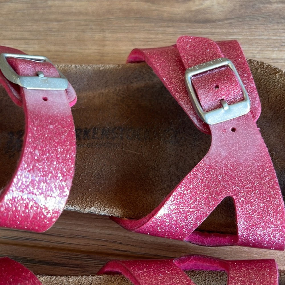Pre-owned Pink Glitter Kids Sandals 32 size - Picture 13 of 13